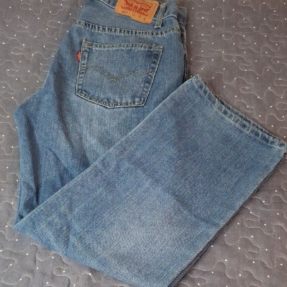 Levi's 505 Regular Blue Jeans size 14 Husky